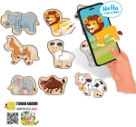 Говорещ и Разказващ Пъзел „Животните“ на Български за Най-Малките – 9 Животни по 2 Елемента (13×14 см), Общо 18 Елемента, от EVA Пяна, с Добавена Реалност на 16 Езика, 21×26×7 см