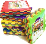 Пъзел Подложка за Под 33×33 см 10 мм 10 Броя с Геометрични Форми от EVA Пяна без Формамиди, Фталати и Бисфенол