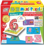 Говорещ и Разказващ Пъзел „Математика: Числата и Знаците“ на Български за Най-Малките – 24 Числа и Знака по 2 Елемента (10×5 см), Общо 48 Елемента, от EVA Пяна, с Добавена Реалност на 16 Езика, 20×17×4 см