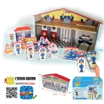 Говореща и Разказваща Игра „Професии: Полицейски Участък и Станция“ на Български с Фигурки, с Добавена Реалност на 16 Езика, 41×26×10 см