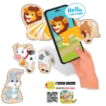 Говорещ и Разказващ Магнитен Пъзел „Животните“ на Български за Най-Малките – 13 Модела по 2 Елемента (11×14 см), Общо 26 Елемента, от EVA Пяна, с Добавена Реалност на 16 Езика, 20×17×4 см