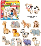 Говорещ и Разказващ Магнитен Пъзел „Животните“ на Български за Най-Малките – 13 Модела по 2 Елемента (11×14 см), Общо 26 Елемента, от EVA Пяна, с Добавена Реалност на 16 Езика, 20×17×4 см