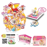 Говореща и Разказваща Игра „Замъкът на Принцесата“ на Български с Фигурки, с Добавена Реалност на 16 Езика, 41×26×10 см