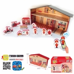 Говореща и Разказваща Игра „Професии: Пожарникарски Участък и Станция“ на Български с Фигурки, с Добавена Реалност на 16 Езика, 41×26×10 см