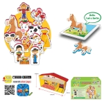 Говореща и Разказваща Игра „Ферма“ на Български с Фигурки, с Добавена Реалност на 16 Езика, 41×26×10 см