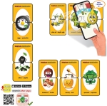 Говорещ и Разказващ Пъзел „Здравословни Храни“ на Български за Най-Малките – 24 Модела по 2 Елемента (10×5 см), Общо 48 Елемента, от EVA Пяна, с Добавена Реалност на 16 Езика, 20×17×4 см