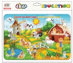 говорещ и разказващ на български пъзел Ферма 24 ел.  с размери 32х22  с добавена реалност  на 16 езика от ЕVA пяна