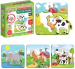 Говорещ и Разказващ Пъзел-Сортер „Намери Съвпадението: Животни“ на Български – 12 Модела, 24 Елемента (12×12 см), от EVA Пяна, с Добавена Реалност на 16 Езика, 12×5×12 см