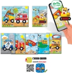 Говорещ и Разказващ Пъзел „Пожарна“ на Български – 6 Елемента (16×12 см), от EVA Пяна, с Добавена Реалност на 16 Езика