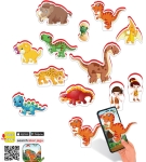 Говореща и Разказваща Игра „Динозаврите“ на Български, с Добавена Реалност на 16 Езика, 20×20×7 см