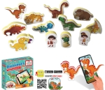 Говореща и Разказваща Игра „Динозаврите“ на Български, с Добавена Реалност на 16 Езика, 20×20×7 см