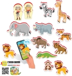 Говореща и Разказваща Игра „Сафари“ на Български, с Добавена Реалност на 16 Езика, 20×20×7 см