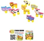 Говореща и Разказваща Играчка „Животни“ на Български – с Движещи се Гуми, с Добавена Реалност на 16 Езика, от EVA Пяна, 10×16×6 см