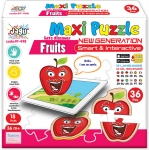 Говорещ и Разказващ Пъзел „Плодове“ на Български за Най-Малките – 18 Модела по 2 Елемента (13×8 см), Общо 36 Елемента, от EVA Пяна, с Добавена Реалност на 16 Езика, 20×17×4 см