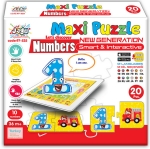Говорещ и Разказващ Пъзел „Забавните Числа“ на Български за Най-Малките – 10 Числа по 2 Елемента (15×9 см), Общо 20 Елемента, от EVA Пяна, с Добавена Реалност на 16 Езика, 20×17×4 см