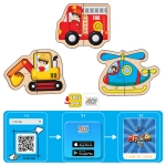 Говорещ и Разказващ Пъзел „Животните“ на Български за Най-Малките – 13 Животни по 2 Елемента (12×10 см), Общо 26 Елемента, от EVA Пяна, с Добавена Реалност на 16 Езика, 20×17×4 см