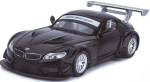 Метална Кола BMW Z4 GT3 със Засилване с Издърпване Назад, Отварящи се Врати и Капак MSZ 1:32