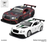 Метална Кола Bentley Continental GT3 със Засилване с Издърпване Назад, Отварящи се Врати и Капак MSZ 1:32