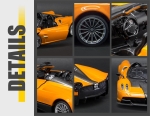 Метална Кола Pagani Huayra Roadster с Отваряеми Врати, Преден Капак и Багажник MSZ 1:24