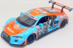 Метална Кола Audi R8 LMS с Дизайн WASA, Отваряеми Врати, Преден Капак и Багажник, Светлина и Звук MSZ 1:24