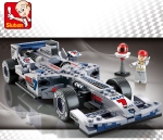 Конструктор Sluban Формула – „Сребърна Стрела“, 257 Елемента, 1 Фигурка, 33×24×6 см