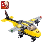 Конструктор Sluban Авиация – Тренировъчен Хеликоптер, 110 Елемента, 1 Фигурка, 24×14×5 см