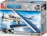 Конструктор Sluban Авиация – Хидроплан, 214 Елемента, 2 Фигурки, 29×24×6 см