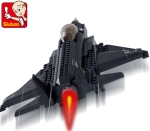 Конструктор Sluban Армия – Изтребител „Светкавицата“, 252 Елемента, 1 Фигурка, 43×29×7 см