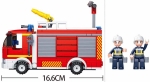 Конструктор Sluban Пожарна – Пожарен Камион, 343 Елемента, 2 Фигурки, 38×24×7 см