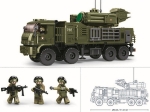 Конструктор Sluban Армия Самоходна ракетна установка PANTSIR-S1S ADS точен модел 669 ел. с 3 фигурки 30x29x15 см