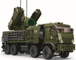 Конструктор Sluban Армия Самоходна ракетна установка PANTSIR-S1S ADS точен модел 669 ел. с 3 фигурки 30x29x15 см