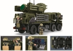 Конструктор Sluban Армия Самоходна ракетна установка PANTSIR-S1S ADS точен модел 669 ел. с 3 фигурки 30x29x15 см