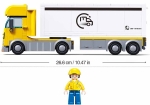 Конструктор Sluban Сити Метрополис камион с ремарке за доставки 269 ел. с 1 фигурка 38x29x7 см