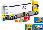 Конструктор Sluban Сити Метрополис камион с ремарке за доставки 269 ел. с 1 фигурка 38x29x7 см