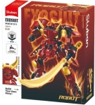 Конструктор Sluban ExoSuit Warriors Червеният самурай 236 ел. с 1 фигурка 24x22x7 см