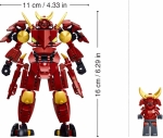 Конструктор Sluban ExoSuit Warriors Червеният самурай 236 ел. с 1 фигурка 24x22x7 см