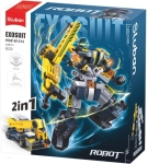 Конструктор Sluban ExoSuit Трансформер 2в1 робот превръщащ се в камион кран 246 ел. с 1 фигурка 24x22x7 см