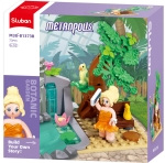 Конструктор Sluban Мечти Metropolis Ботаническа градина 71 ел. с 1 фигурка в дисплей по 4 вида, общо 8 бр. в дисплея (цената е за 1 бр.) 12x12x6 см