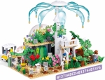Конструктор Sluban Мечти Metropolis Ботаническа градина 71 ел. с 1 фигурка в дисплей по 4 вида, общо 8 бр. в дисплея (цената е за 1 бр.) 12x12x6 см