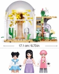 Конструктор Sluban Мечти Метрополис Ботаническа Градина – 299 Елемента, 3 Фигурки, 38×29×7 см