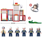 Конструктор Sluban Пожарна Станция с Машини, 612 Елемента, 6 Фигурки, 48×38×8 см