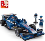 Конструктор Sluban Формула – „Синя Светлина“, 287 Елемента, 1 Фигурка, 33×24×6 см