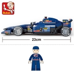 Конструктор Sluban Формула – „Синя Светлина“, 287 Елемента, 1 Фигурка, 33×24×6 см