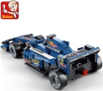 Конструктор Sluban Формула – „Синя Светлина“, 287 Елемента, 1 Фигурка, 33×24×6 см