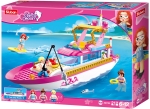 Конструктор Sluban Мечти – Луксозна Яхта, 212 Елемента, 3 Фигурки, 38×29×7 см