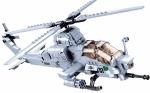 Конструктор Sluban Армия – AH-1Z Щурмови Хеликоптер, Точен Модел, 2 Фигурки, 482 Елемента, 30×24×13 см