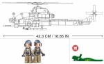 Конструктор Sluban Армия – AH-1Z Щурмови Хеликоптер, Точен Модел, 2 Фигурки, 482 Елемента, 30×24×13 см