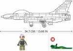 Конструктор Sluban Армия – Изтребител F-16 FALCON, Точен Модел, 1 Фигурка, 521 Елемент, 30×24×13 см