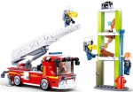 Конструктор Sluban Пожарна – Стълба с Тренировъчна Кула, 343 Елемента, 3 Фигурки, 38×29×7 см