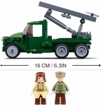 Конструктор Sluban Армия – Катюша Ракетна Установка за Залпов Огън (Втора Световна Война), 201 Елемента, 2 Фигурки, 29×19×6 см